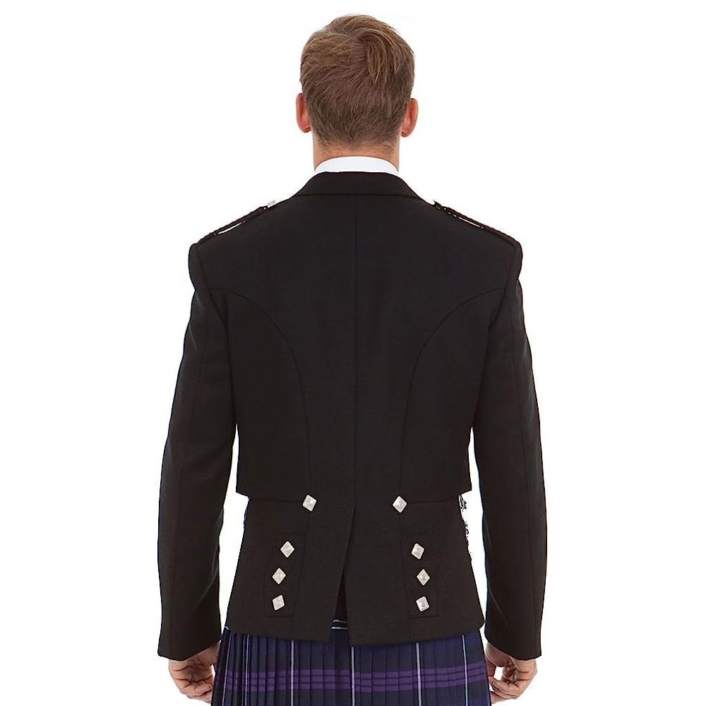 Scottish Custom Prince Charlie Jacket Waistcoat for Men Wholesale OEM Top quality Kilt Society Men's jacket