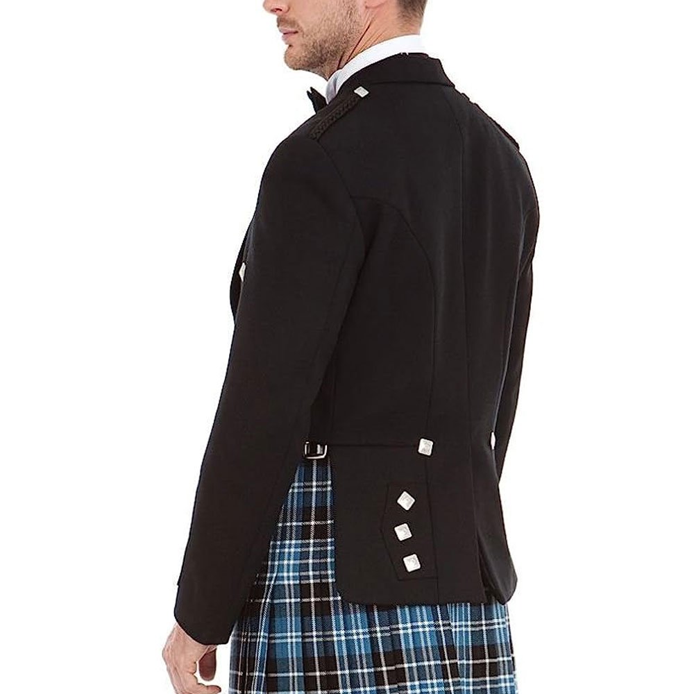 Scottish Custom Prince Charlie Jacket Waistcoat for Men Wholesale OEM Top quality Kilt Society Men's jacket