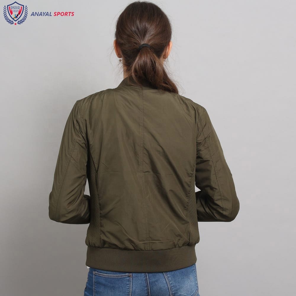 Best Selling Women Bomber Jackets Ladies Solid Color Best Quality Women Bomber Jacket BY ANAYAL SPORTS