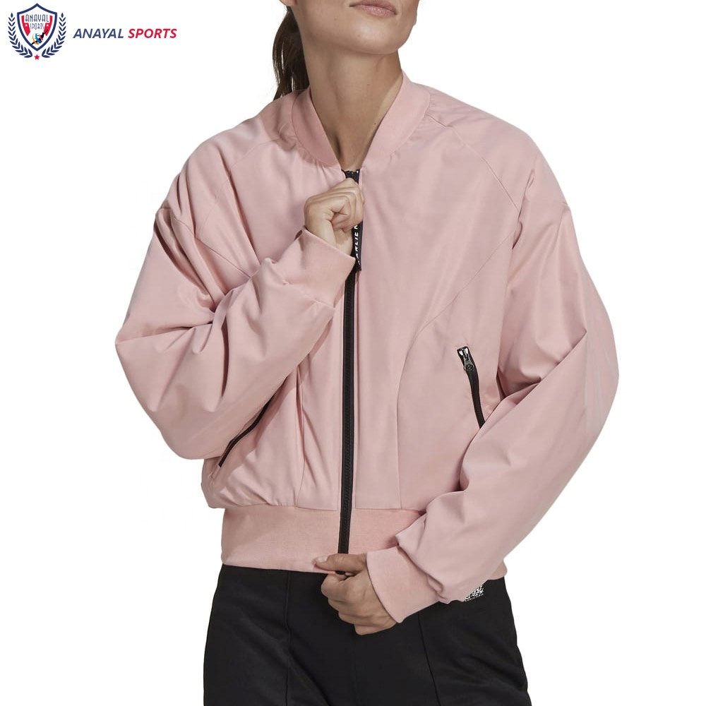 Best Selling Women Bomber Jackets Ladies Solid Color Best Quality Women Bomber Jacket BY ANAYAL SPORTS