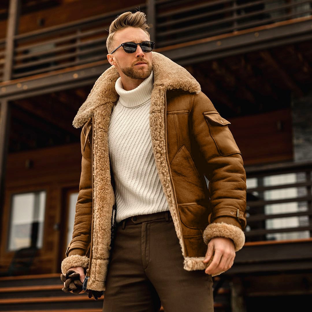 Wholesale Men's Streetwear Thick Jacket Zip-up Fleece Warm Winter Jackets For Men