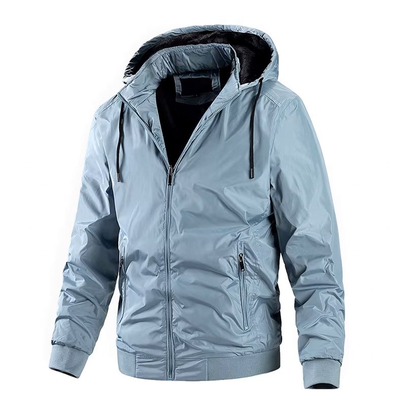 Wholesale hot sale clothes men winter hunting streetwear hooded windbreaker bomber jackets for men 2024