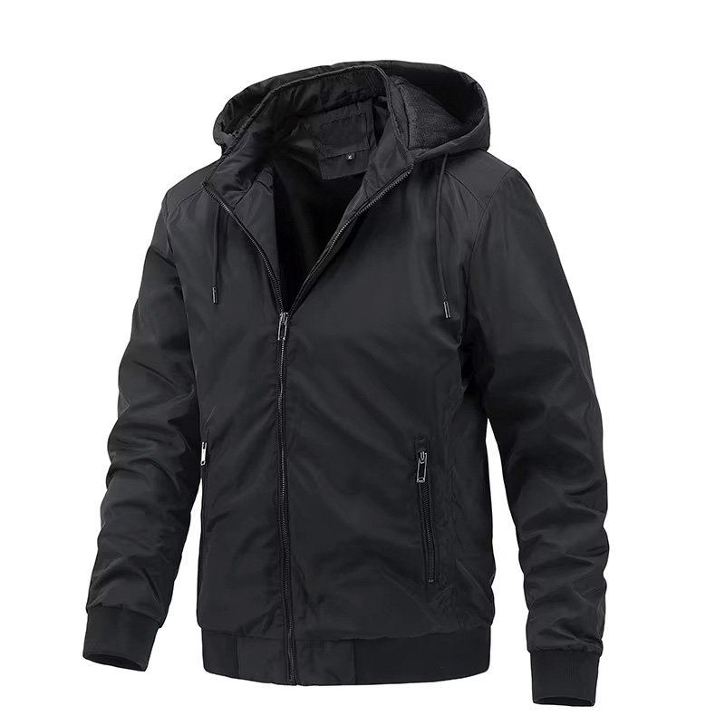 Wholesale hot sale clothes men winter hunting streetwear hooded windbreaker bomber jackets for men 2024