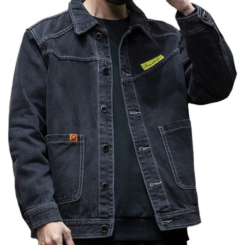 Fashion Spring And Autumn New Denim Clothes Men's Tooling With Jacket Top Hot Sale