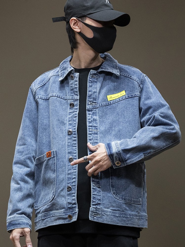 Fashion Spring And Autumn New Denim Clothes Men's Tooling With Jacket Top Hot Sale