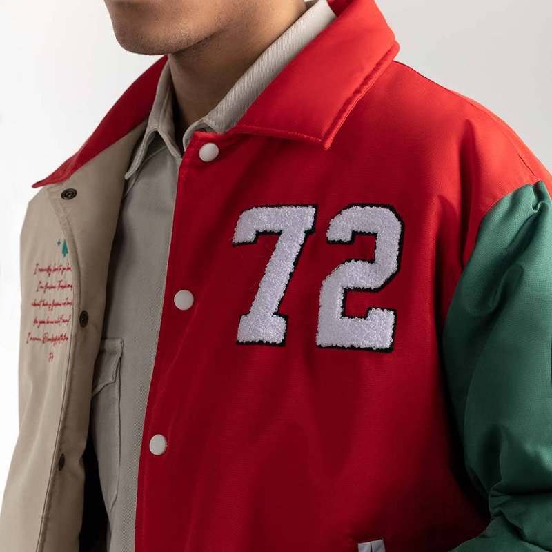 Custom Stylish Satin Baseball Bomber Jacket for Men College Varisty Chenille Embroidered Men's Stylish Satin Jacket