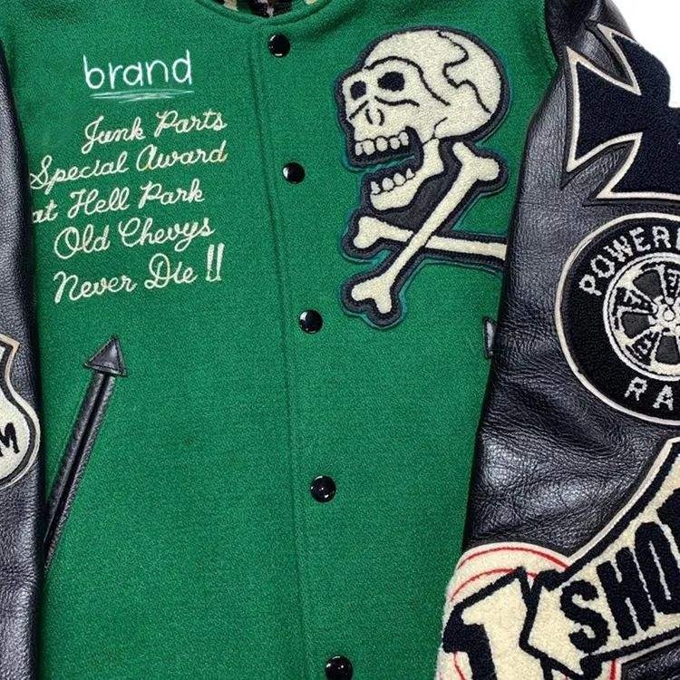 Outdoor Vintage Bomber Jacket White For Men Custom Plain Chenille Embroidery Winter Lettermen Varsity Jacket