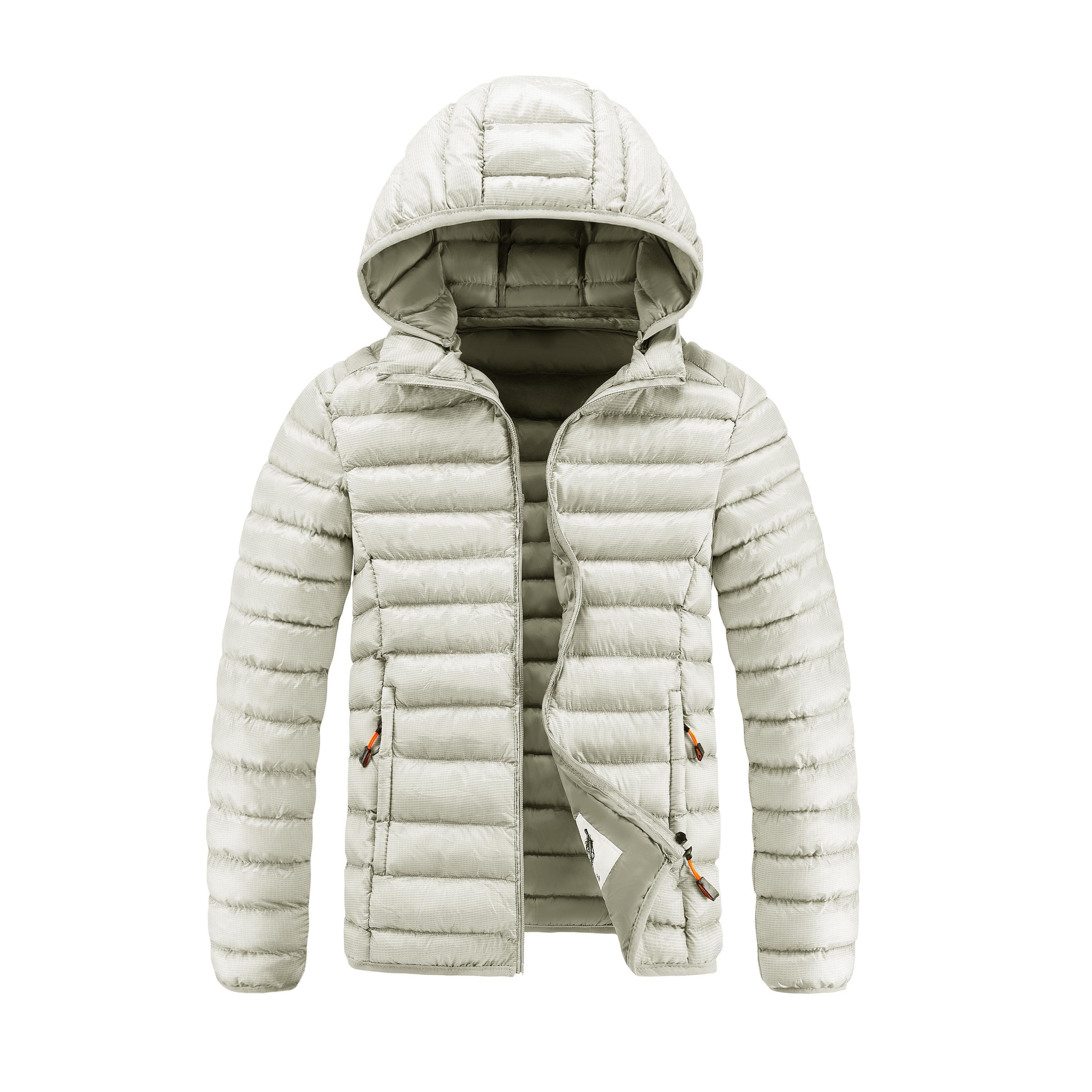 New Arrival Long Sleeve Plaid Puffer Men Jacket Lightweight Slim Hooded High Quality Warm Winter Cotton Padded Puffer Jacket