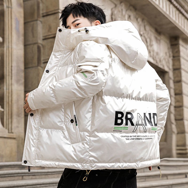 OEM Custom Design Custom Winter Jacket Shiny Puffer Coat New Fashion Puffer Jacket With Hood For Mens