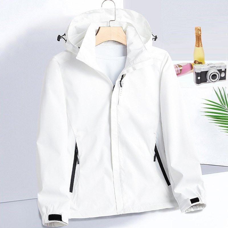 Men's Vintage Retro Waterproof Windbreaker Hood Jacket Running Hiking Rain Men Windbreaker Jacket