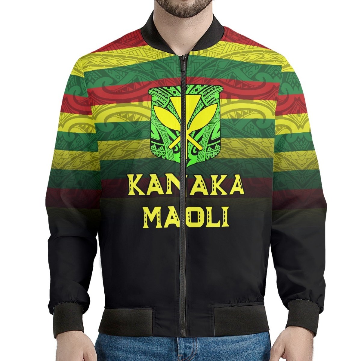 High-End Luxury Men's Customization Hawaiian Style Polynesian Fabrics Exquisite And Stylish Men's Jacket Print On Demand