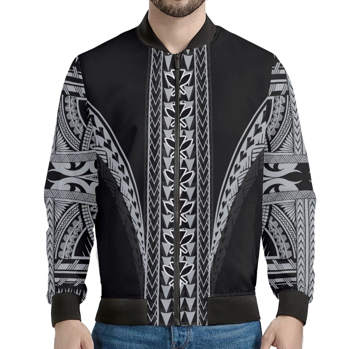 High-End Luxury Men's Customization Hawaiian Style Polynesian Fabrics Exquisite And Stylish Men's Jacket Print On Demand