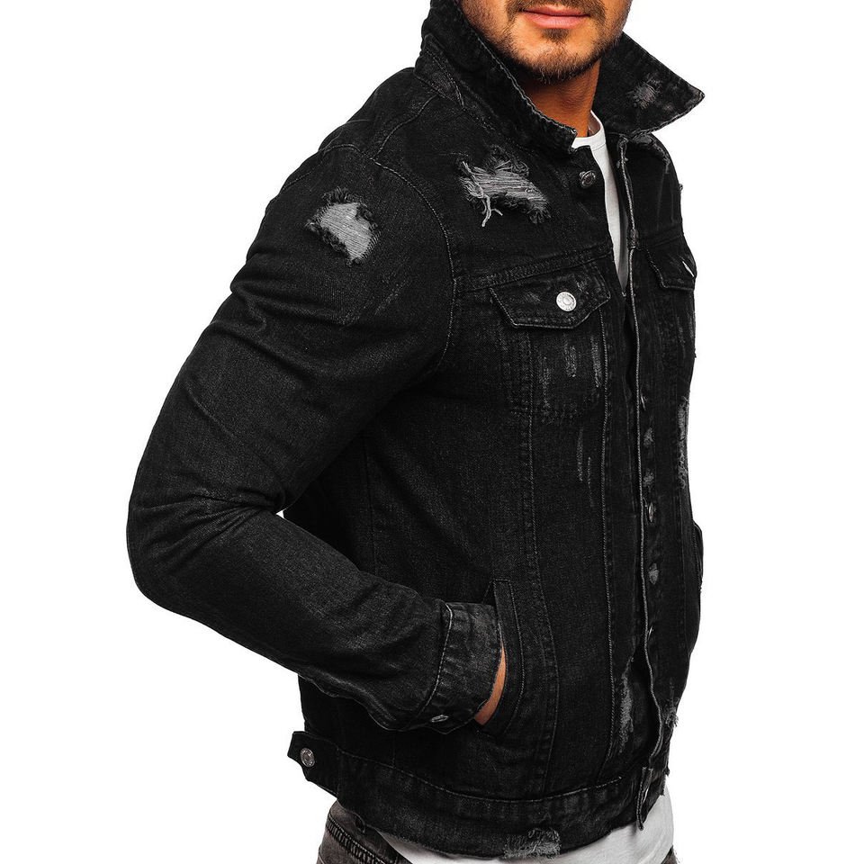 High Quality Manufacturer OEM Custom Cotton Wool Casual Denim Winter Jeans And Jackets Sets For Men'S Wear