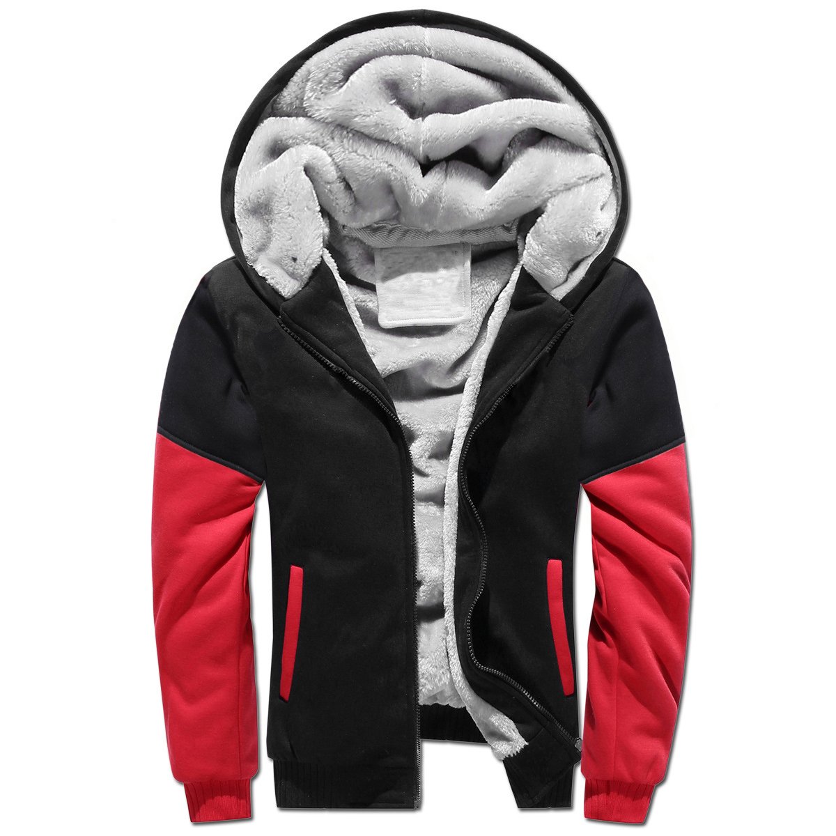 100% Cotton Winter Fleece Jacket Men Varsity Jacket Custom Letterman Jacket For Men Zip Up Hoodies Custom Logo Men Zipper Hoodie