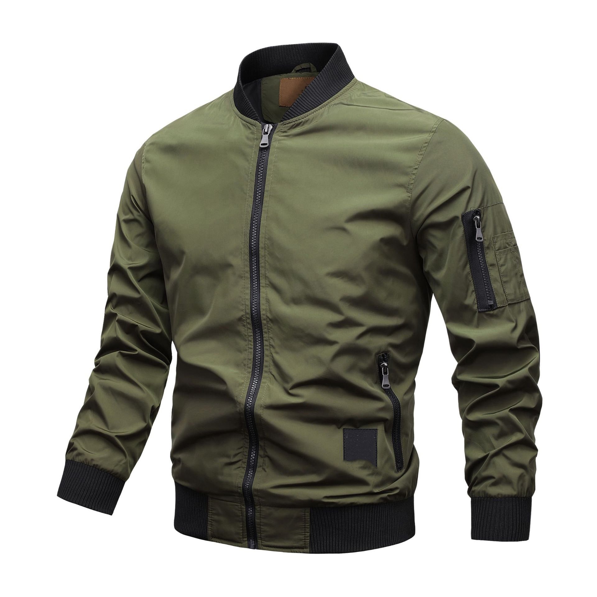 Men's jackets & coats Men's Casual Baseball Coat Standing Collar Men's Light Flying Jacket