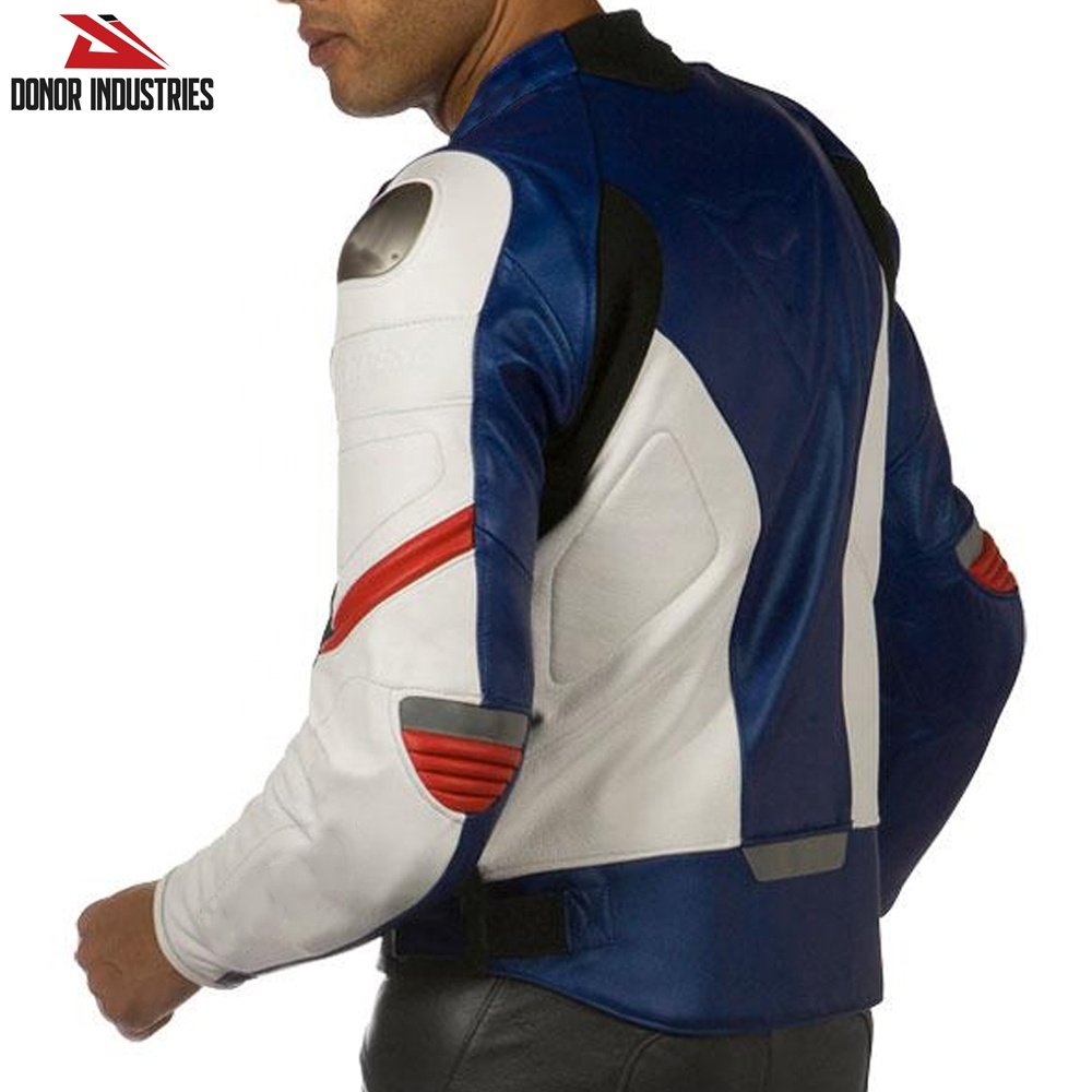 Men Motorbike Genuine Leather Moto Motorcycle with CE Armor Protection Biker Riding Jacket Safety Softshell Leather men Jacket
