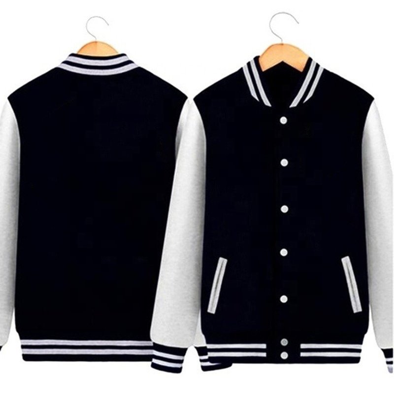 Spring Autumn Men's Pilot Bomber Couple Baseball Jacket University Varsity Solid Color Casual Korean Clothes