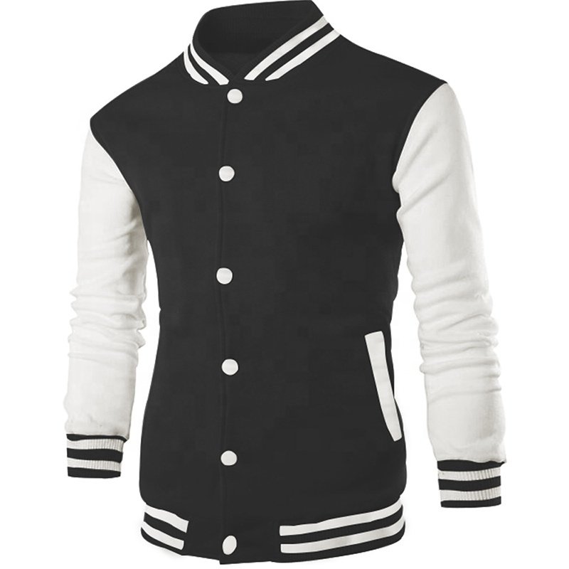 Spring Autumn Men's Pilot Bomber Couple Baseball Jacket University Varsity Solid Color Casual Korean Clothes