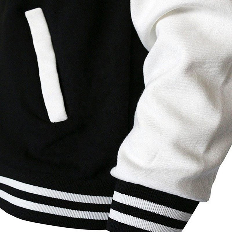 Spring Autumn Men's Pilot Bomber Couple Baseball Jacket University Varsity Solid Color Casual Korean Clothes
