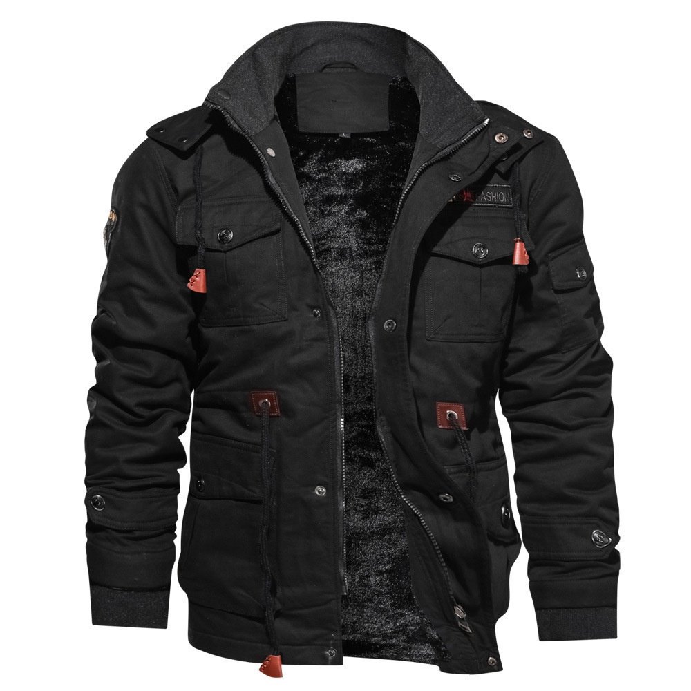 Autumn Winter Hot selling Plus size Men's Jacket Coats washed Men Keep Warm Thicken Coat Bomber Jacket for Man