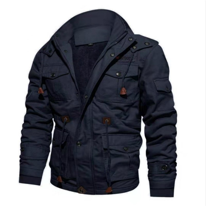 Autumn Winter Hot selling Plus size Men's Jacket Coats washed Men Keep Warm Thicken Coat Bomber Jacket for Man