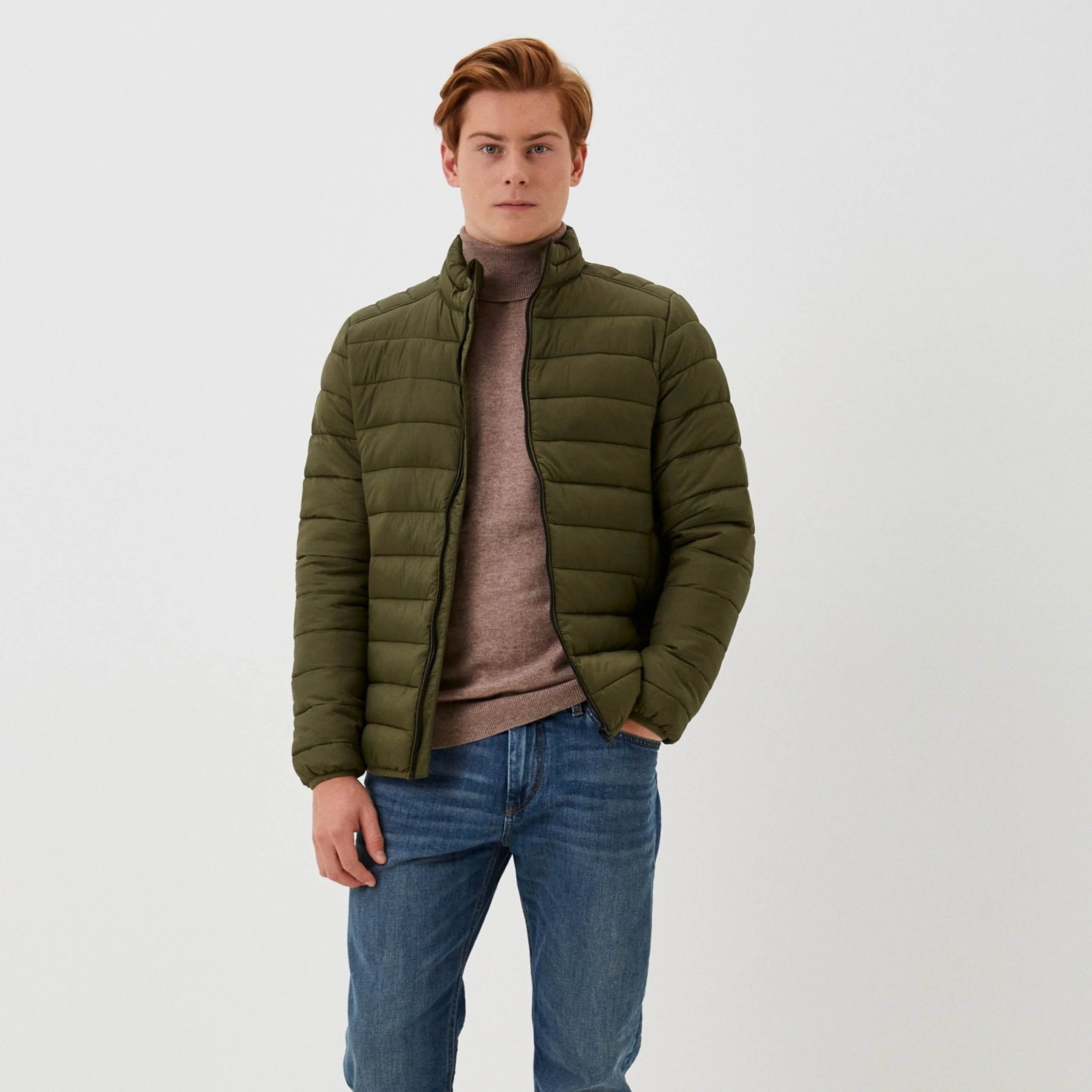 High Quality Men's Solid Color Waterproof Stand Collar Winter Thicken Puffer Jacket Lightweight Down Jacket