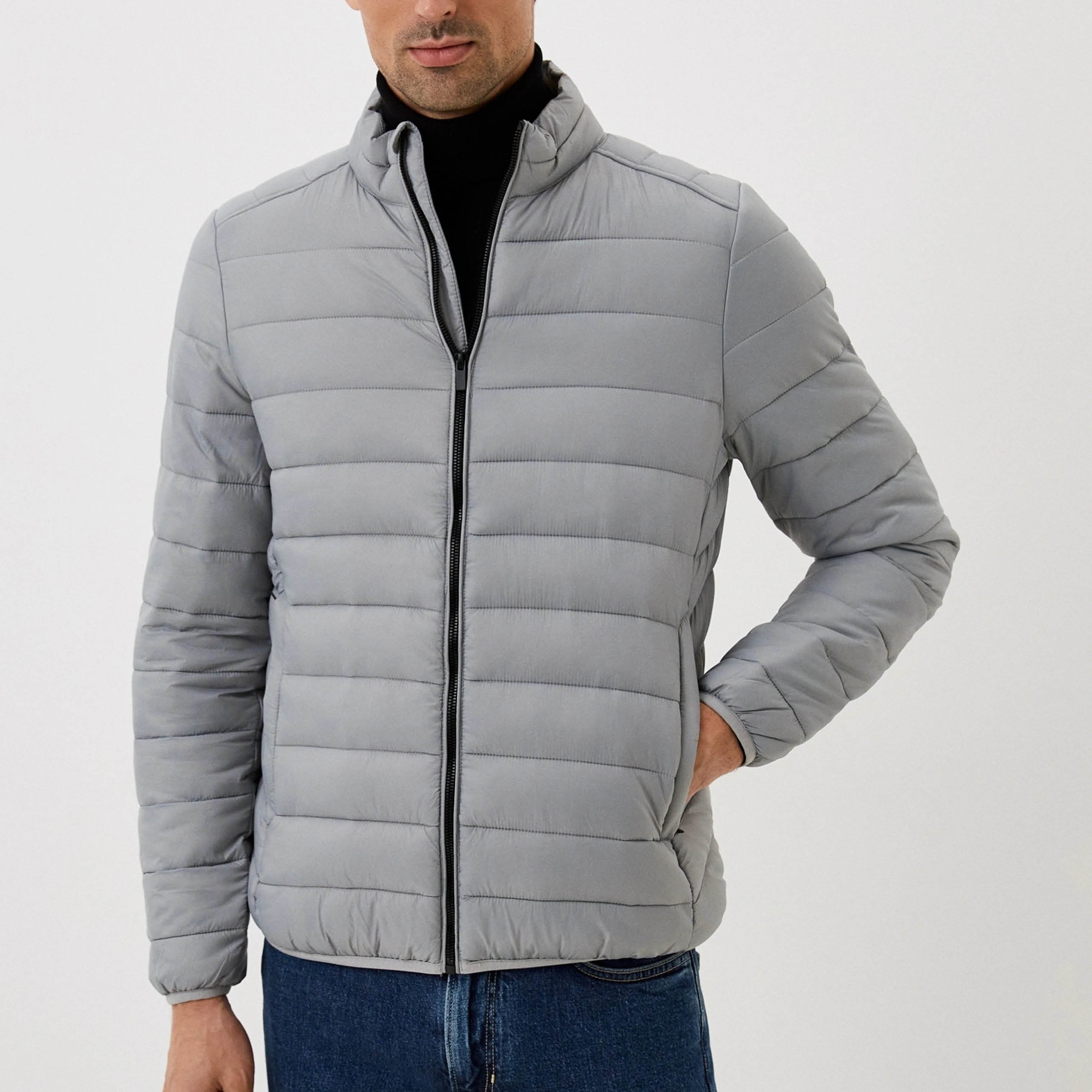 High Quality Men's Solid Color Waterproof Stand Collar Winter Thicken Puffer Jacket Lightweight Down Jacket