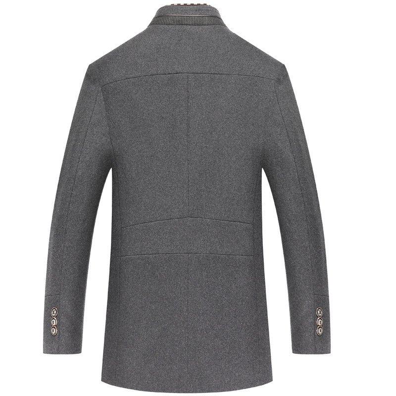 High Quality Wholesale Winter Men's Clothing Jacket Trench Coat Custom LOGO Woolen Plus Size Long Coats For Men