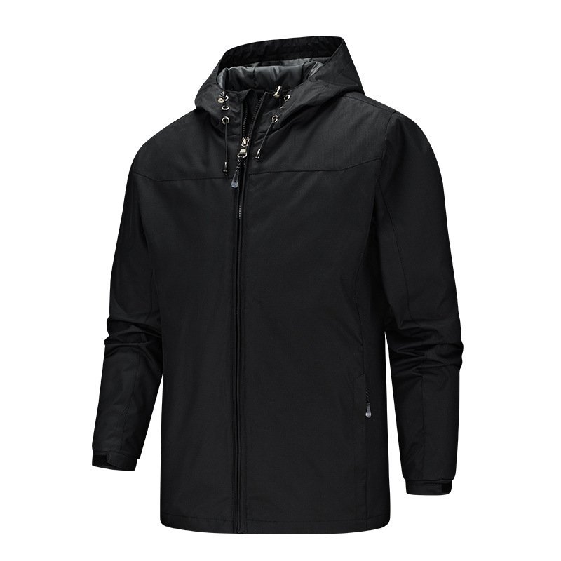 Autumn Winter Thin Soft Shell Hooded Custom Logo Mountaineer Waterproof Windproof Soft Shell Jacket For Men