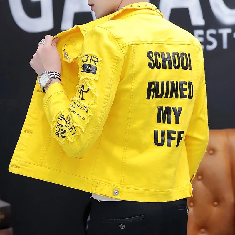 Spring And Autumn Jeans Coat Men's Korean-style Fashion Students Handsome Versatile Jacket MEN'S Wear Summer New Style Cowb Men