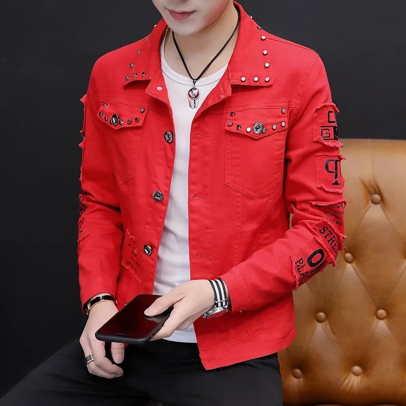 Spring And Autumn Jeans Coat Men's Korean-style Fashion Students Handsome Versatile Jacket MEN'S Wear Summer New Style Cowb Men