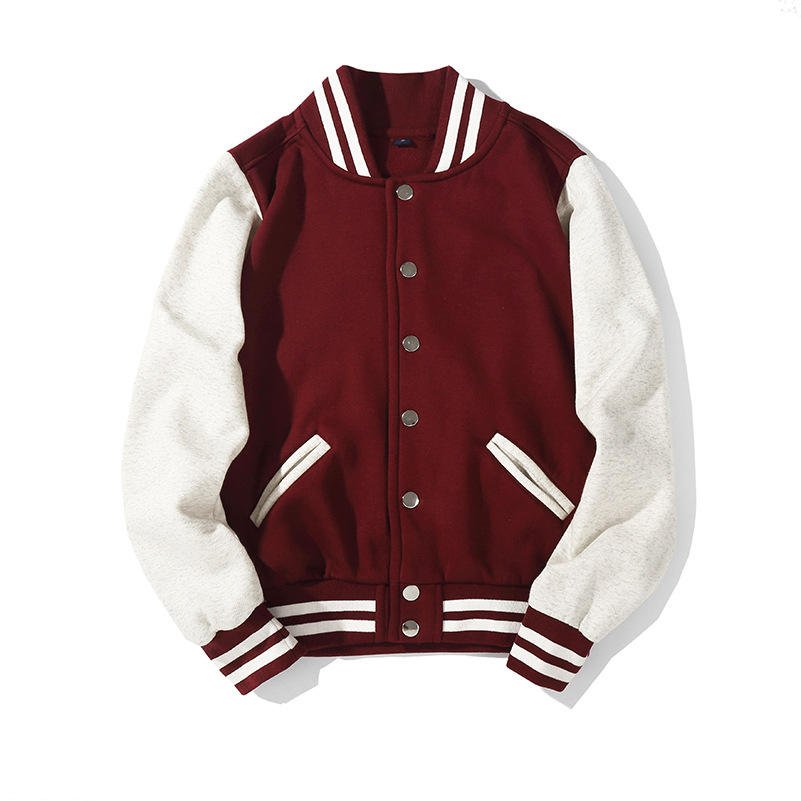 Cotton men's bomber college jacket streetwear wholesale blank men varsity jackets custom baseball letterman jacket for men
