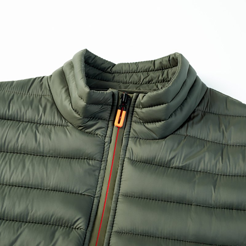 Clothing foam zipper sleeveless vest Standing vest collar quilted down jacket men's vest
