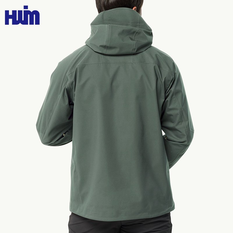 Custom Logo Men's High Performance Lightweight Waterproof Gym Sports Running Jackets 530 G Weatherproof Shell Jacket with Hood