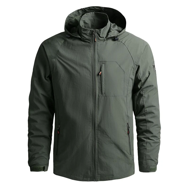 High Quality Outdoor Windproof Jackets Hooded 5XL Men Breathable Casual Windbreaker Coat Varsity Plus Size Men's Jackets