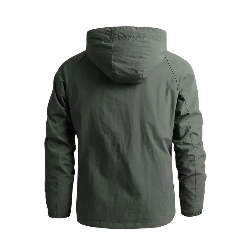 High Quality Outdoor Windproof Jackets Hooded 5XL Men Breathable Casual Windbreaker Coat Varsity Plus Size Men's Jackets