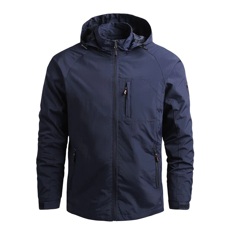 High Quality Outdoor Windproof Jackets Hooded 5XL Men Breathable Casual Windbreaker Coat Varsity Plus Size Men's Jackets