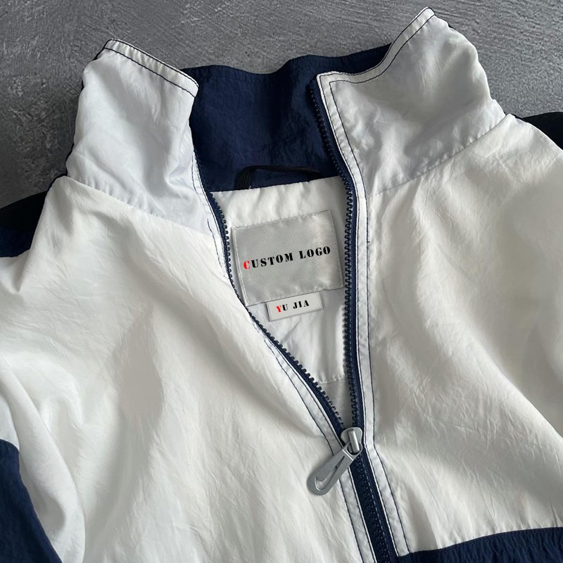 Men's SoftShell Windproof Jackets streetwear vintage Polyester Zip Up Oversized Windbreaker Jacket