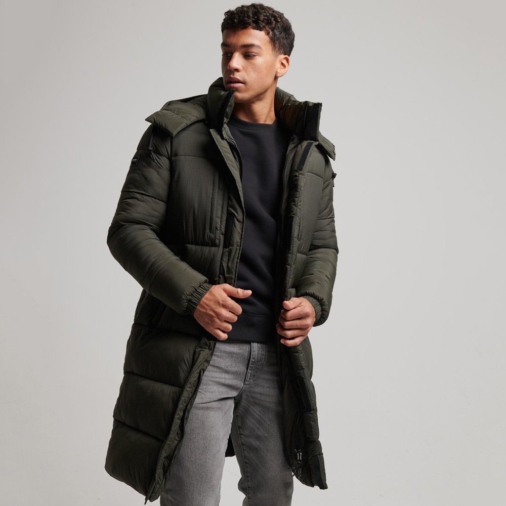 New Custom Design Men's Long Puffer Jacket High Quality down Fabric Fur Decoration Hooded Collar Thin Breathable-Wholesale Price