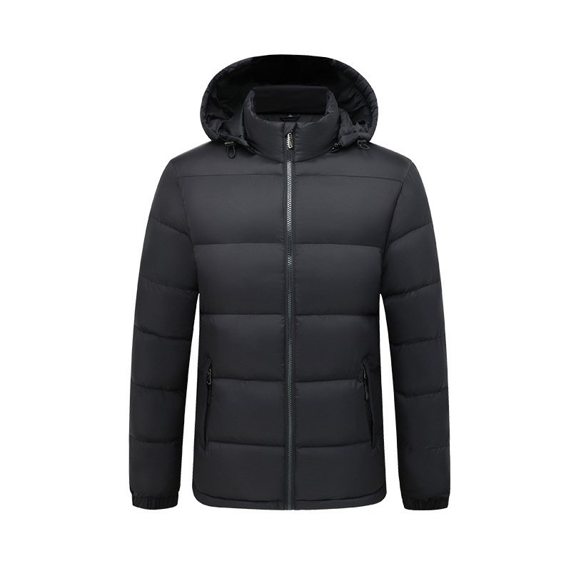 Custom Design Men's High Quality Winter Hooded Down Feel Padded Waterproof Men Warm Coat for Mens Puffer Jacket