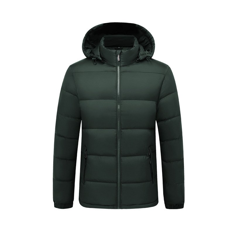 Custom Design Men's High Quality Winter Hooded Down Feel Padded Waterproof Men Warm Coat for Mens Puffer Jacket