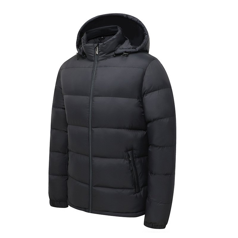 Custom Design Men's High Quality Winter Hooded Down Feel Padded Waterproof Men Warm Coat for Mens Puffer Jacket