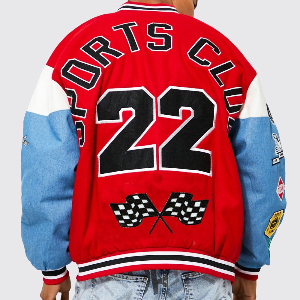 Leather Sleeves Baseball Lettermen Jackets For Men's Chenille Patches Winter Windproof Bomber Jacket