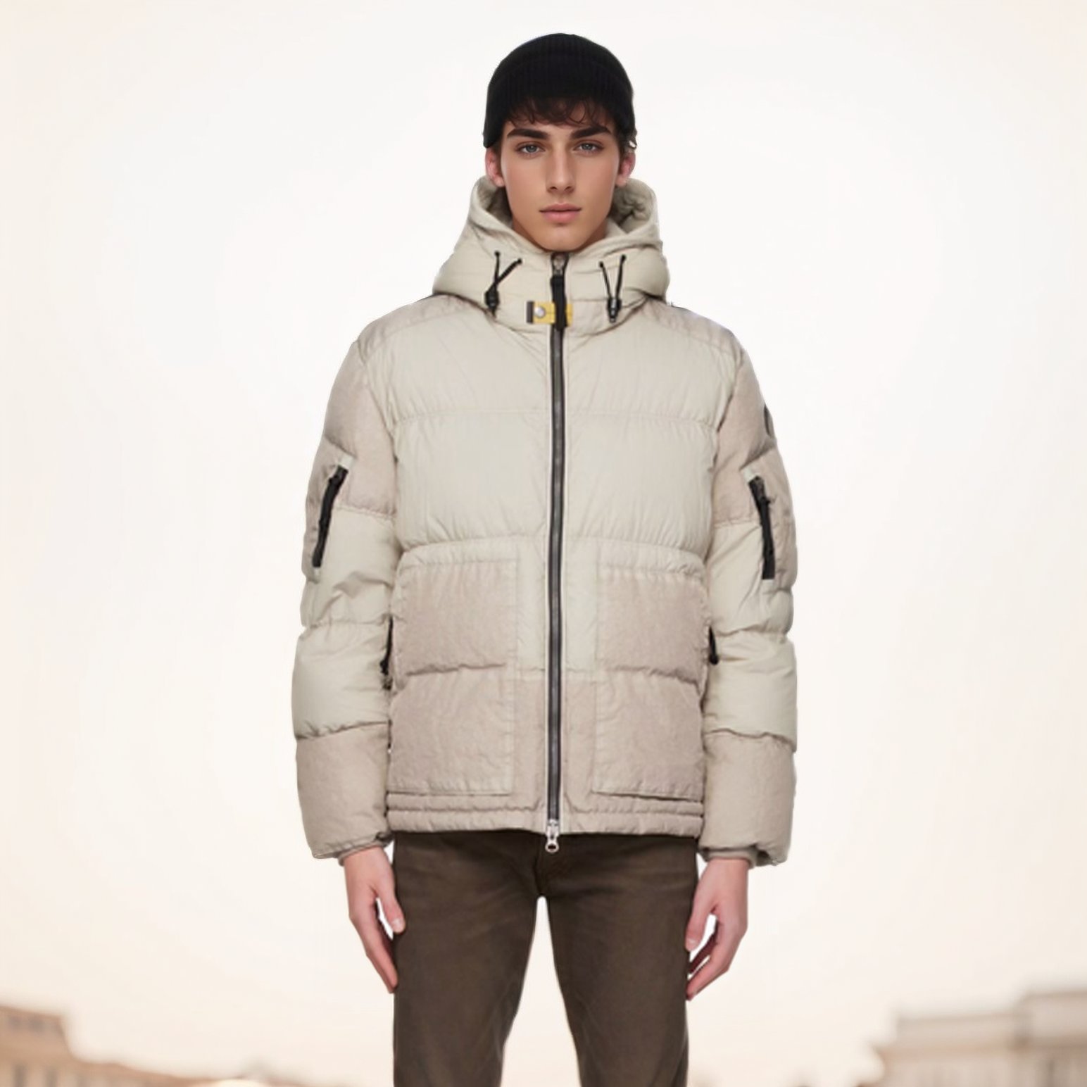 New Custom Zip Up Winter Designer Sports Outdoor Trap Star Down Puffer Jacket for Men