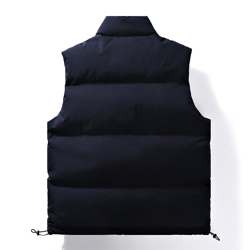 OEM ODM Custom Winter Warm Thick Men Puffer Vest Windproof Sleeveless Jacket Gilets Plus Size Men's Vests