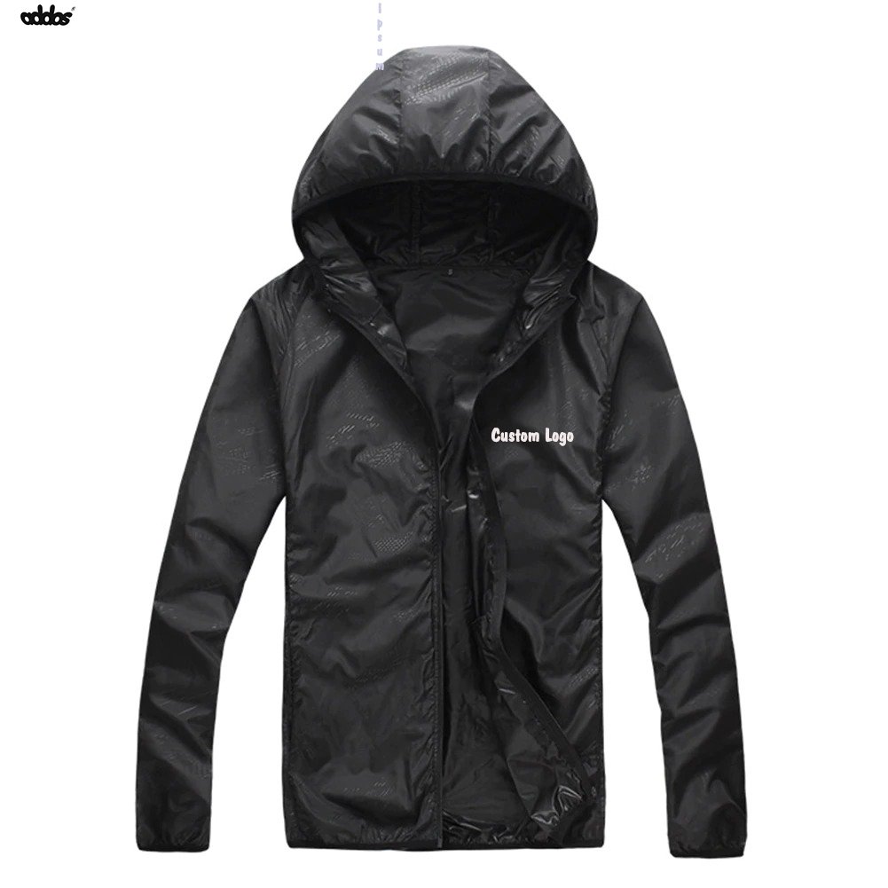 Custom Yellow Color Wind-Breaker Winter Hiking Sports Sun protection Zip Reflective Waterproof Breathable Jacket