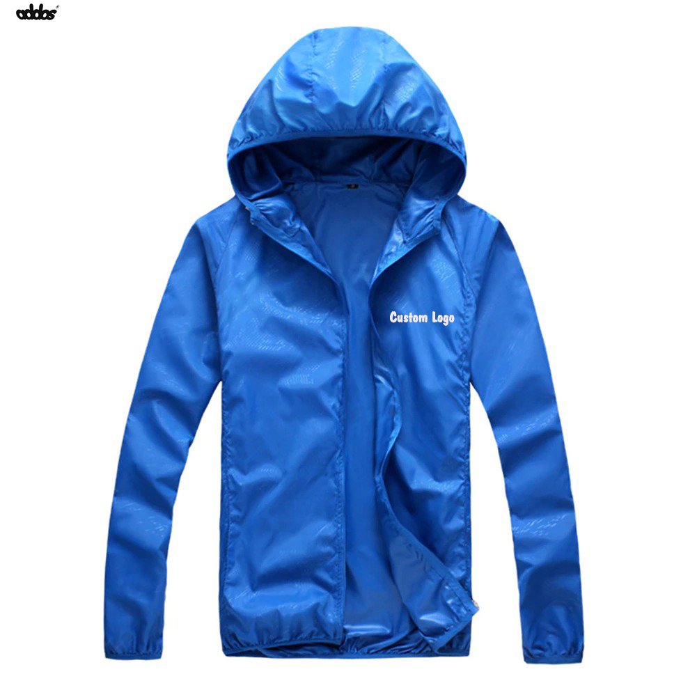 Custom Yellow Color Wind-Breaker Winter Hiking Sports Sun protection Zip Reflective Waterproof Breathable Jacket