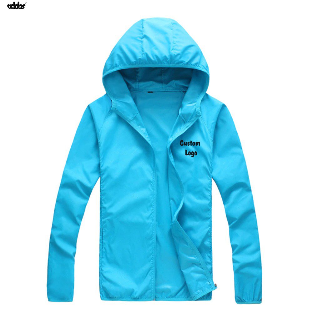 Custom Yellow Color Wind-Breaker Winter Hiking Sports Sun protection Zip Reflective Waterproof Breathable Jacket