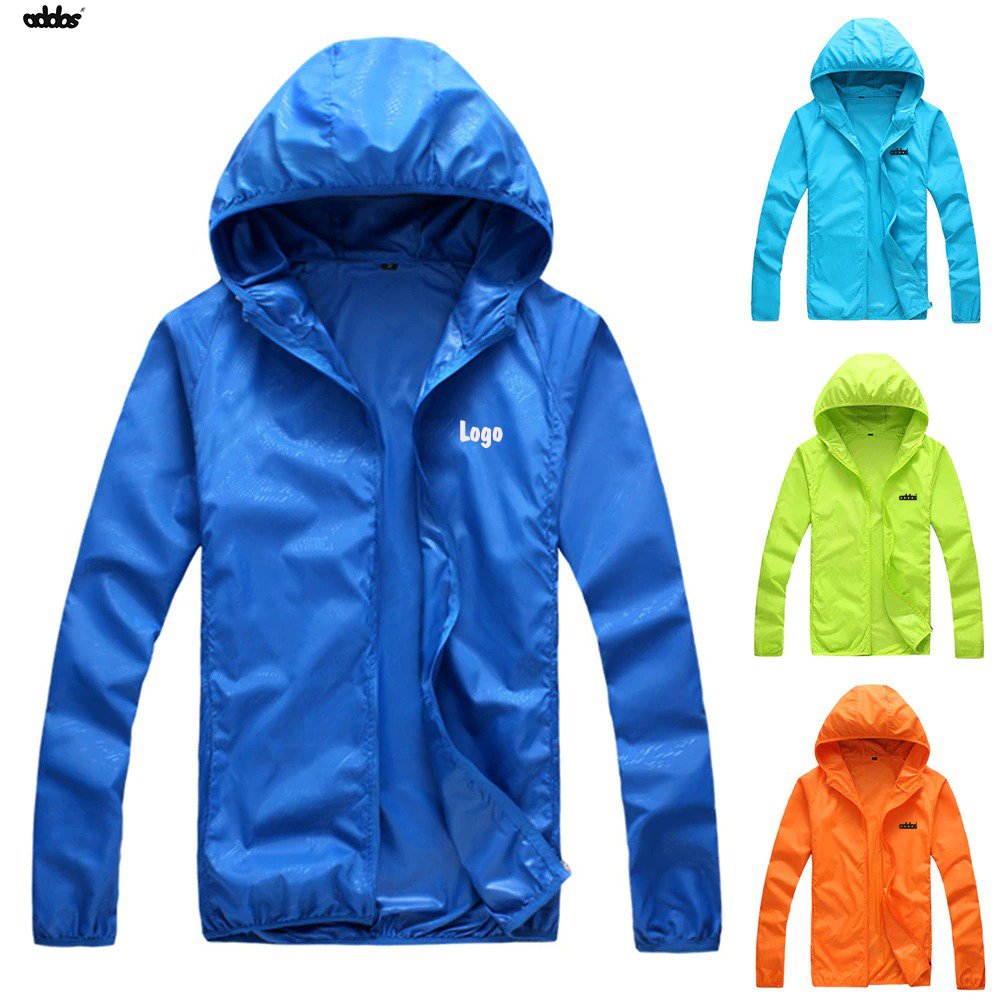 Custom Yellow Color Wind-Breaker Winter Hiking Sports Sun protection Zip Reflective Waterproof Breathable Jacket