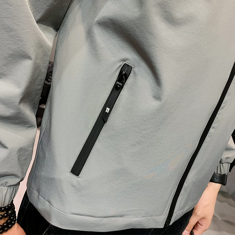ANSZKTN The new spring and fall men's hooded and slim fashion jacket